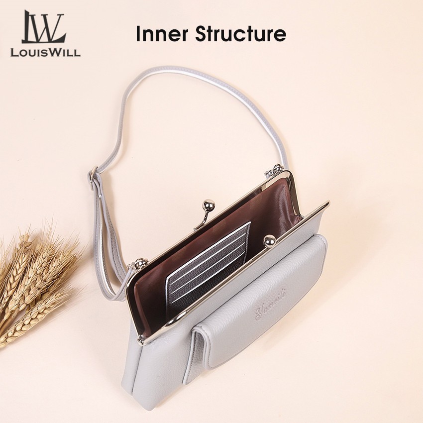 Louiswill Túi Đeo Chéo Đựng Điện Thoại Siêu Nhẹ Thiết Kế Đơn Giản Thời Trang Cho Nữ