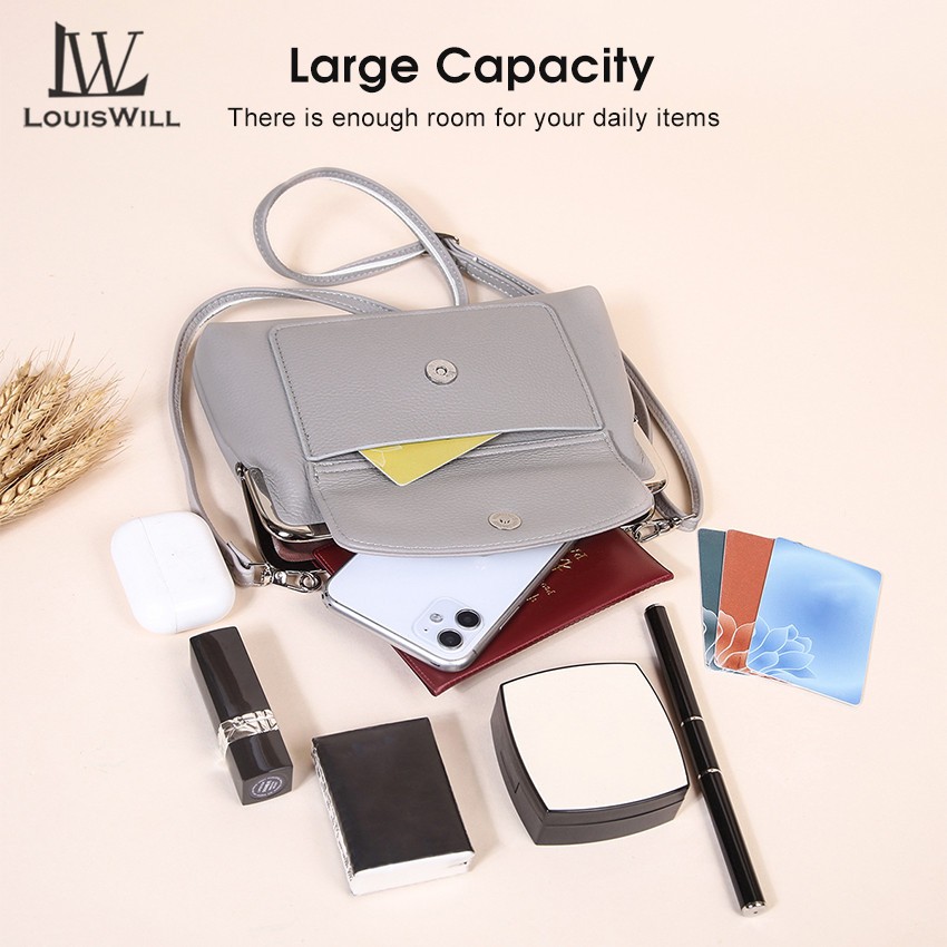 Louiswill Túi Đeo Chéo Đựng Điện Thoại Siêu Nhẹ Thiết Kế Đơn Giản Thời Trang Cho Nữ