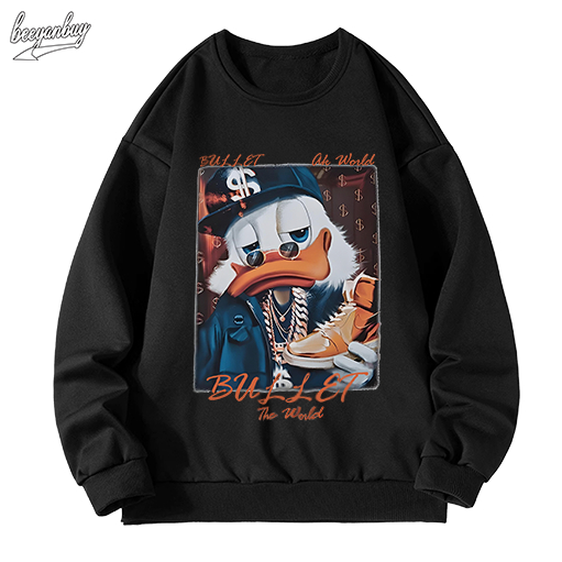 Áo sweater nam BEEYANBUY Y0442 100% cotton tay dài in hình thời trang unisex