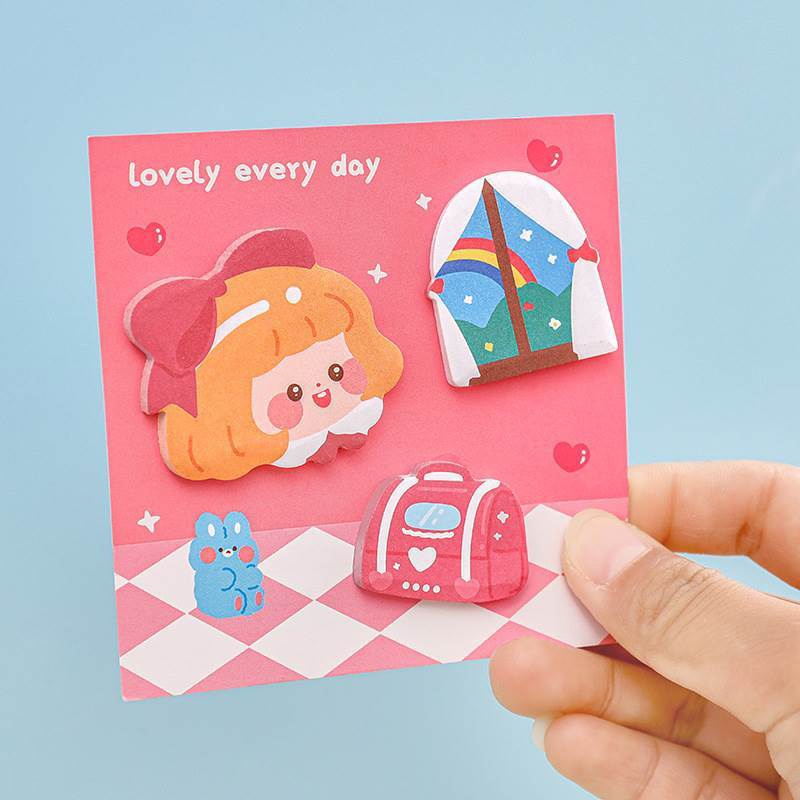 Miumiua🔮Bộ 3 Note 60 Tờ Giấy Ghi Chú Màu Dễ Thương