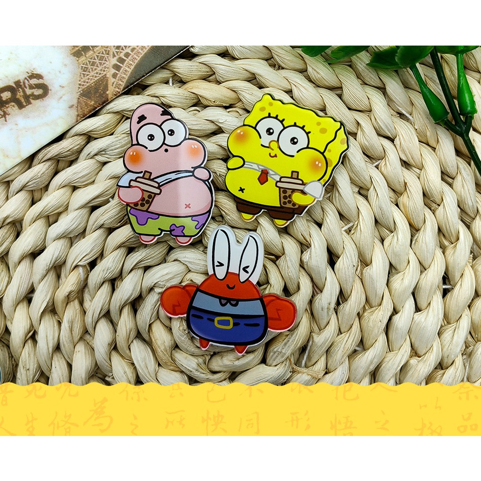 Trâm Cài Áo Hình Bọt Biển gigilily Kiểu Nhật Bản Trang Trí Túi Xách Và Trang Phục