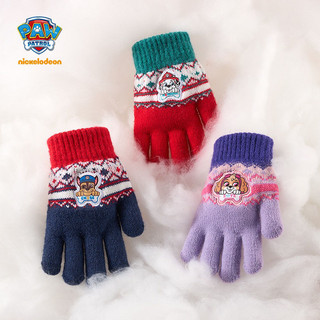 Paw patrol găng tay trẻ em len jacquard mềm mại thoải mái mùa đông 2023 bé trai bé gái năm cánh găng tay găng tay trẻ em