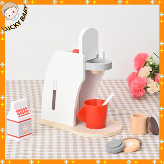 Bộ đồ chơi tiệc trà chiều / máy pha cà phê cho trẻ em bằng gỗ - hiluckybaby