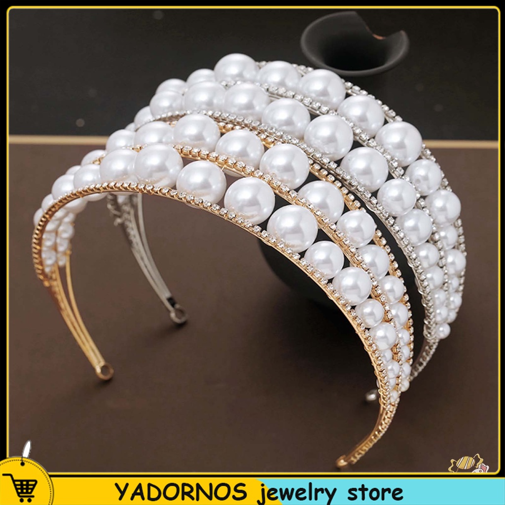 YADORNOS Phong cách Baroque Cưới Thái Tròn Lớn Nhẹ Chống trơn Trượt Đầu