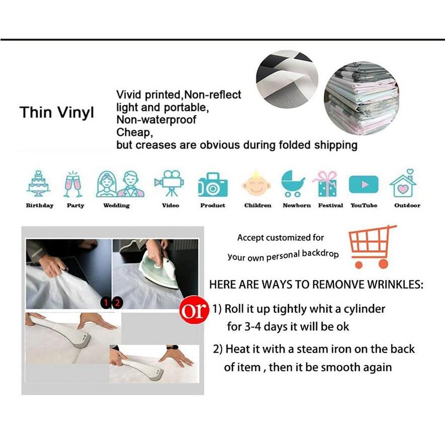 Phụ Kiện Trang Trí Phông Nền Chụp Ảnh Giáng Sinh / Năm Mới 5x3ft
