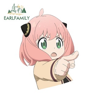 Earlfamily 13cm Dành Cho Gián Điệp x Gia Đình Anya Peeker Xe Dán Anime Windows Xe Máy Decal Chống Thấm Nước RV JDM Phụ Kiện Xe Hơi