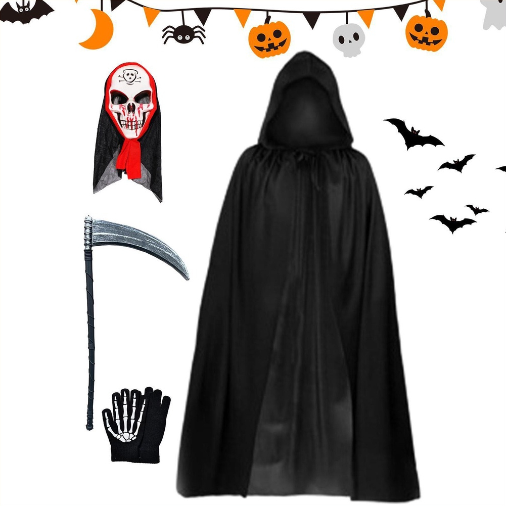 Bộ 4 Món Hóa Trang Thần Chết Kinh Dị Ngày Halloween Cho Người Lớn Và Trẻ Em paca3vn
