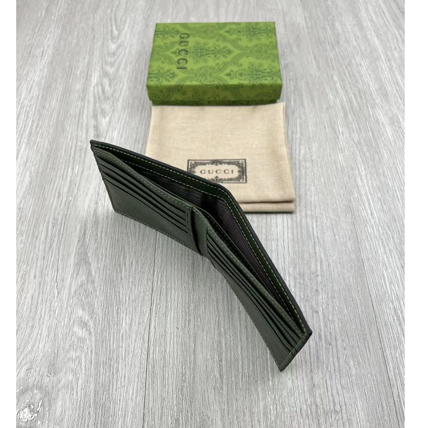 Ví gucci Chính Hãng 100% Màu Xanh Lá Đậm Phong Cách Doanh Nhân Thời Trang Cho Nam 739475 Hộp