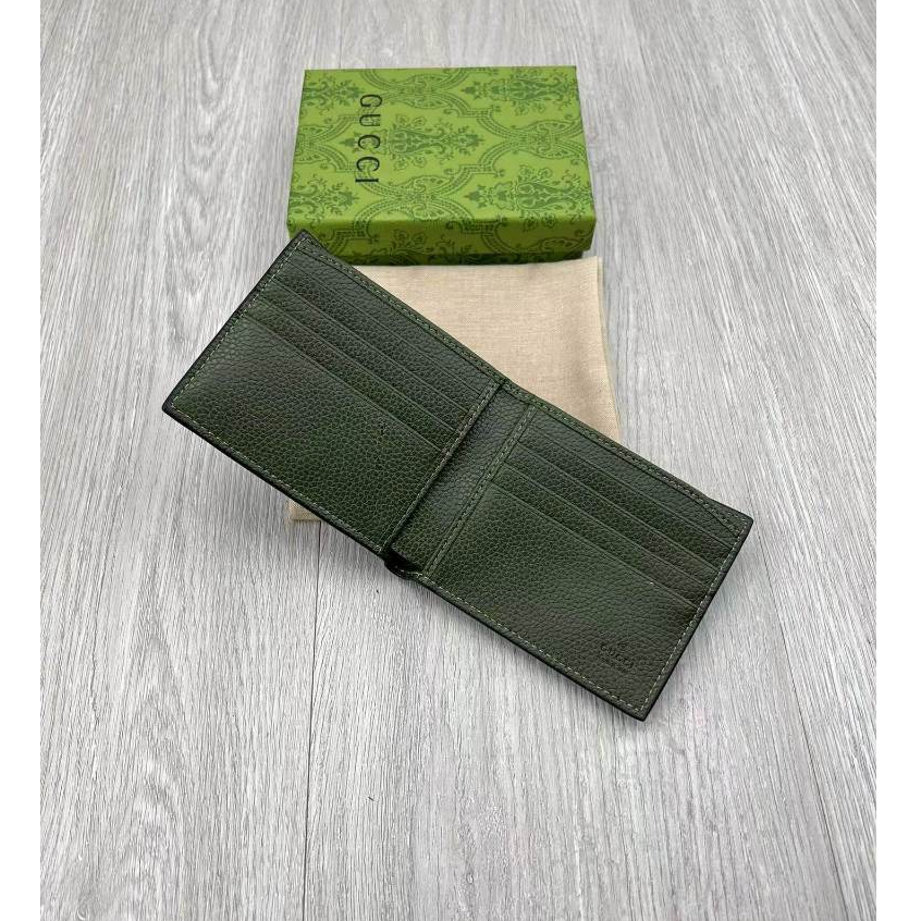 Ví gucci Chính Hãng 100% Màu Xanh Lá Đậm Phong Cách Doanh Nhân Thời Trang Cho Nam 739475 Hộp