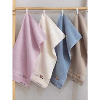 Khăn Mặt cotton Thêu Họa Tiết Xinh Xắn Dành Cho Bé