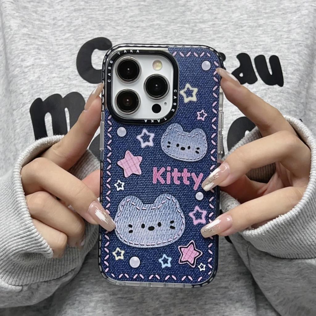 Ốp Điện Thoại tpu Mềm Chống Sốc Trong Suốt Màu laser In Hình Mèo Dễ Thương Cho iphone15 11 11 15pro