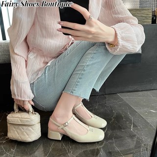 ZHUXIA Mary jane Xăng đan Da Chống Trượt Thoải Mái Phong Cách Hàn Quốc Cho Nữ