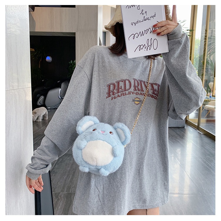 Moweikaidi Túi Đeo Chéo Hình Búp Bê Hoạt Hình Nhồi Bông Phong Cách lolita Hàn Quốc Dễ Thương Cho Nữ