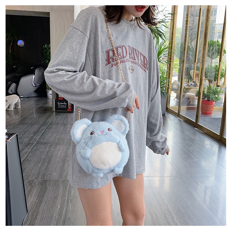 Moweikaidi Túi Đeo Chéo Hình Búp Bê Hoạt Hình Nhồi Bông Phong Cách lolita Hàn Quốc Dễ Thương Cho Nữ