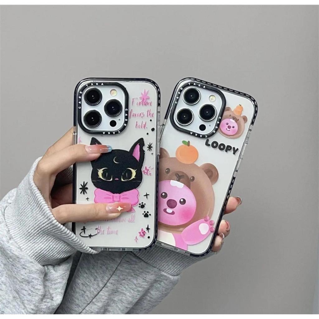 Ốp Điện Thoại tpu Mềm Chống Sốc Trong Suốt Màu laser In Hình Mèo Dễ Thương Cho iphone15 11 11 15pro