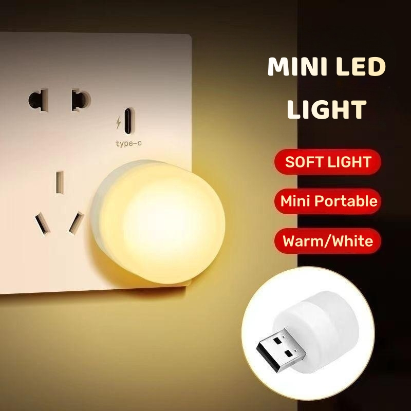HOMFUL Đèn LED di động mini USB Night Light BEA303