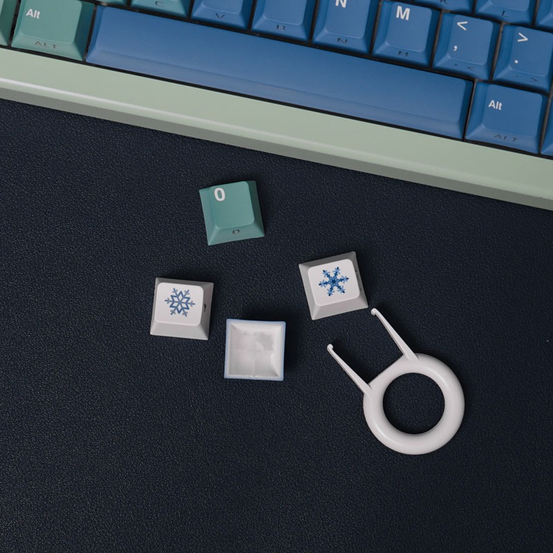 Gmk Vỏ Bọc Chìa Khóa 130 Nút Bấm Màu gradient Xanh Dương Tuyết Cho Cơ Khí