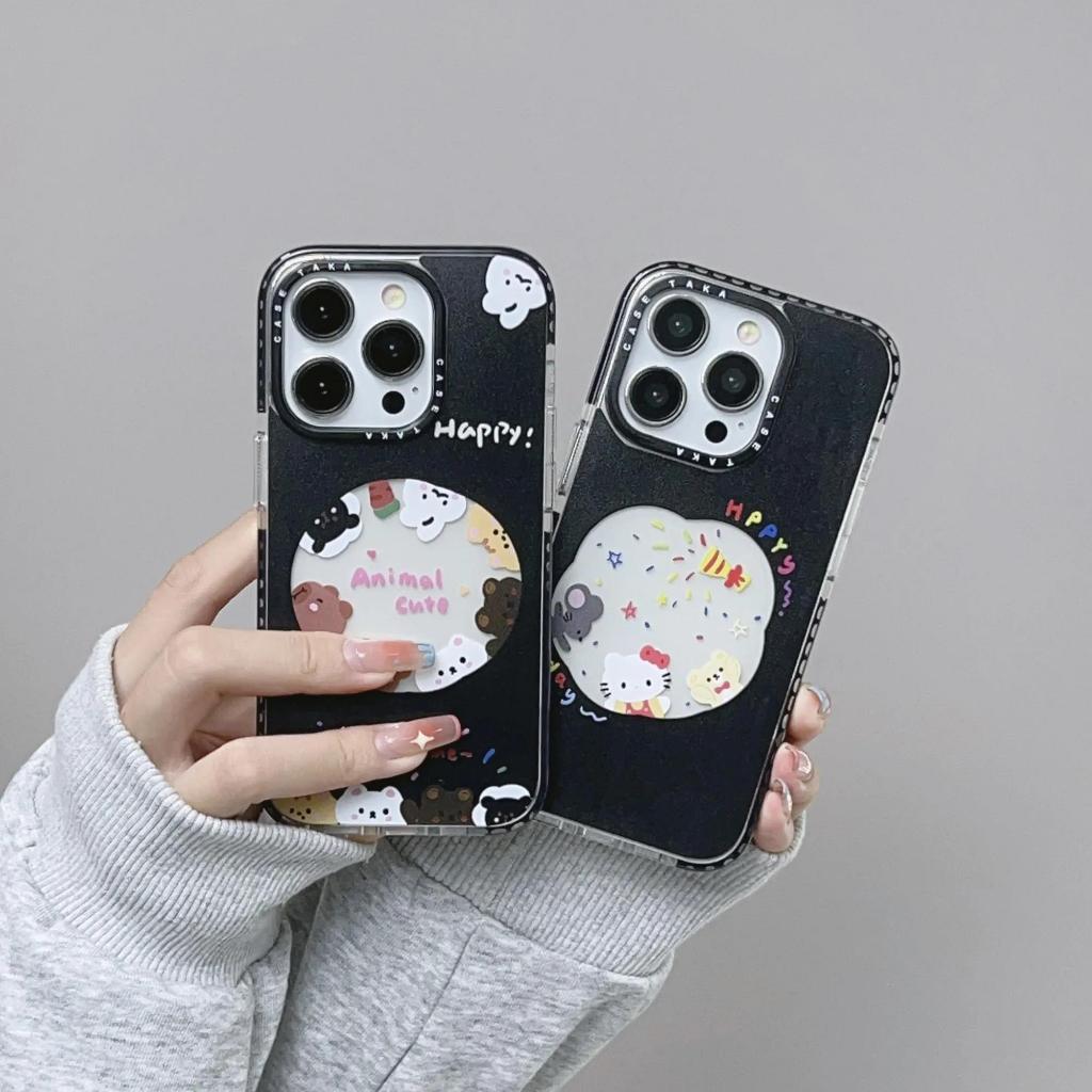 Ốp Điện Thoại tpu Mềm Chống Sốc Trong Suốt Màu laser In Hình Mèo Dễ Thương Cho iphone15 11 11 15pro