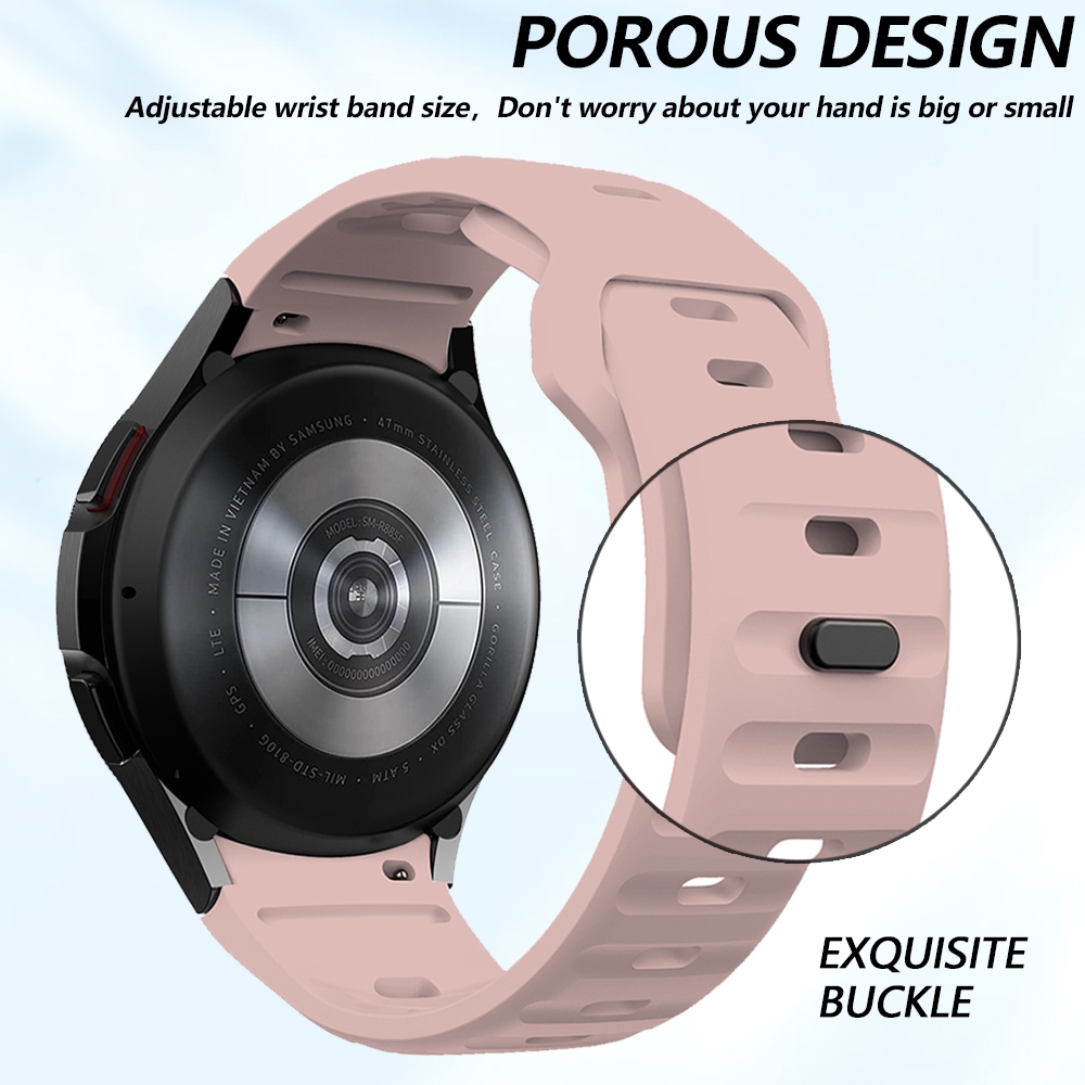 Dây Đeo Họa Tiết Rằn Ri Bằng silicone Cho Đồng Hồ Thông Minh samsung galaxy watch 6 4 classic 47mm 43mm 6 4 5 pro 45mm 40mm 44mm