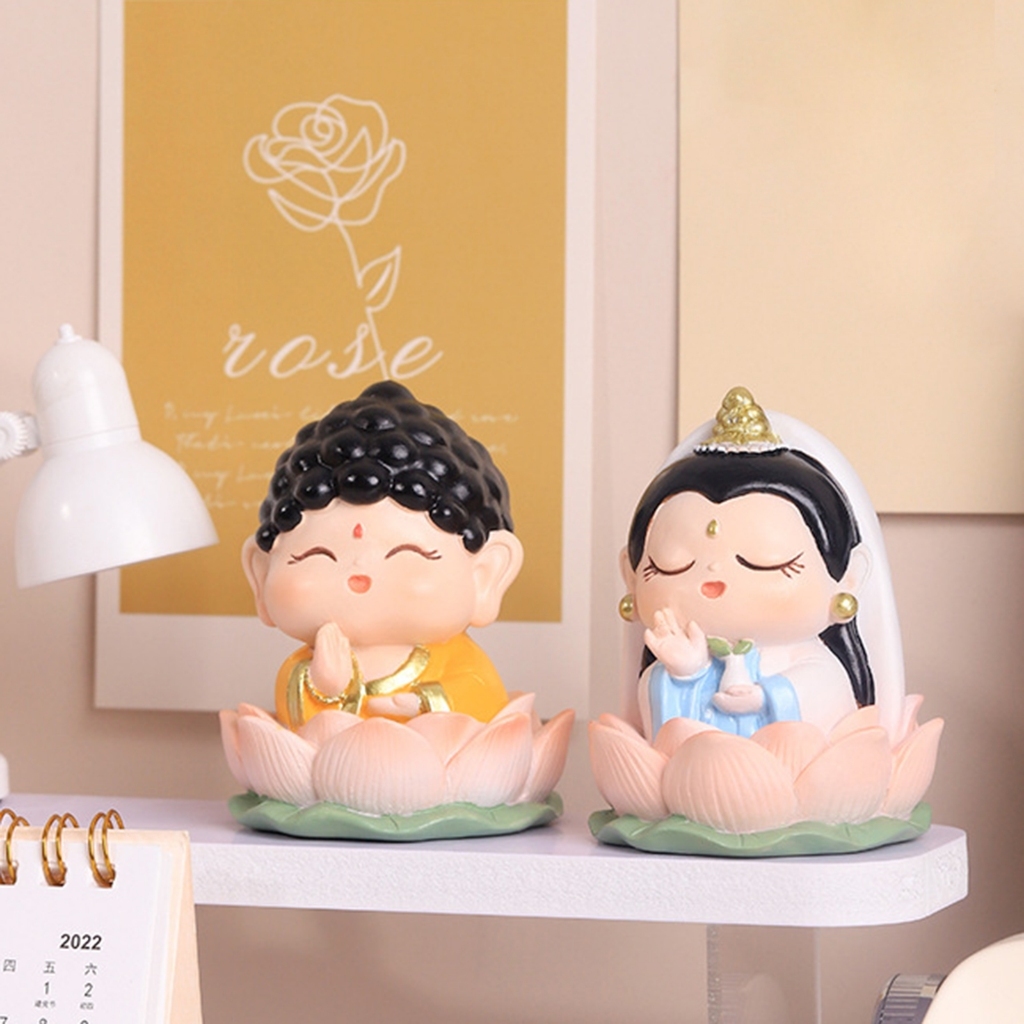 Dễ Thương Tượng Phật Nhỏ Để Bàn Trang Trí Nội Thất Xe Hơi Trang Trí Văn Phòng / Khách Sạn