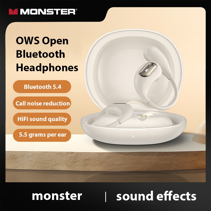 Monster Open Ear AC210 Bluetooth 5.4 Tai Nghe Không Dây OWS Mở Hoàn Toàn Earhook IPX5 Chống Nước | BigBuy360 - bigbuy360.vn