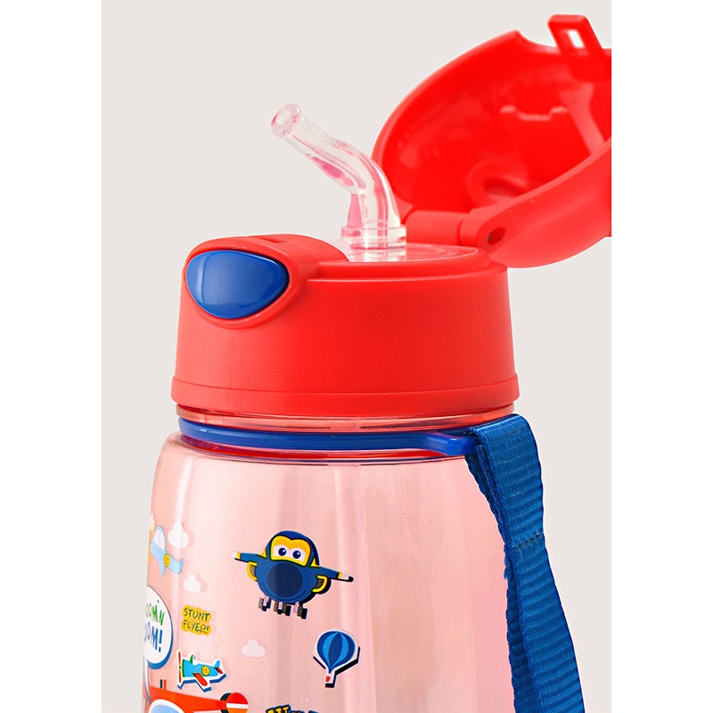 Bình nước có ống hút họa tiết hoạt hình cho bé