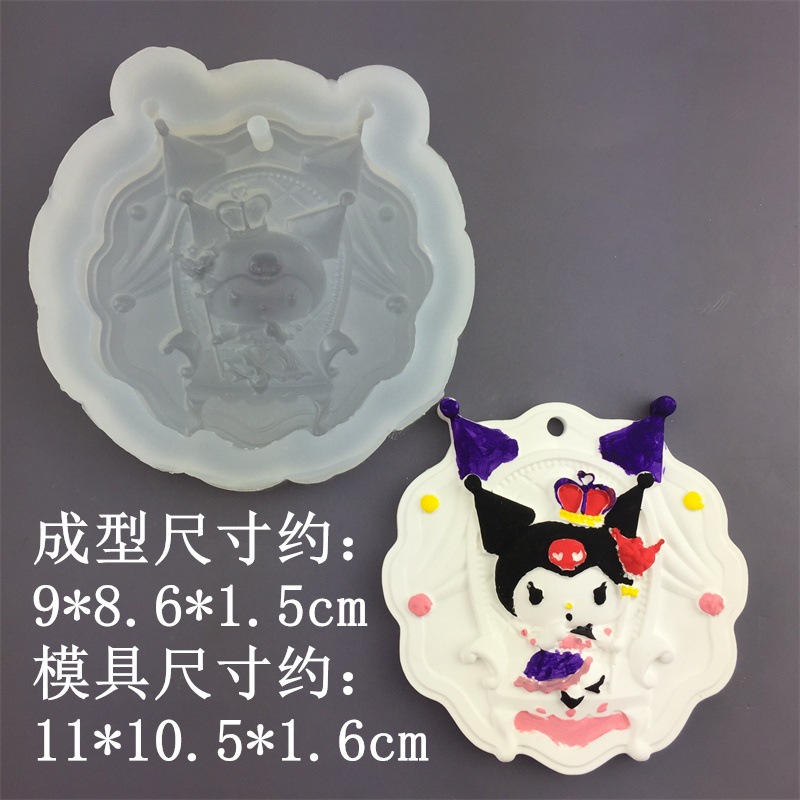 Hoạt Hình Khuôn Silicon Làm Mặt Dây Chuyền Thủ Công Hình Búp Bê Xinh Xắn