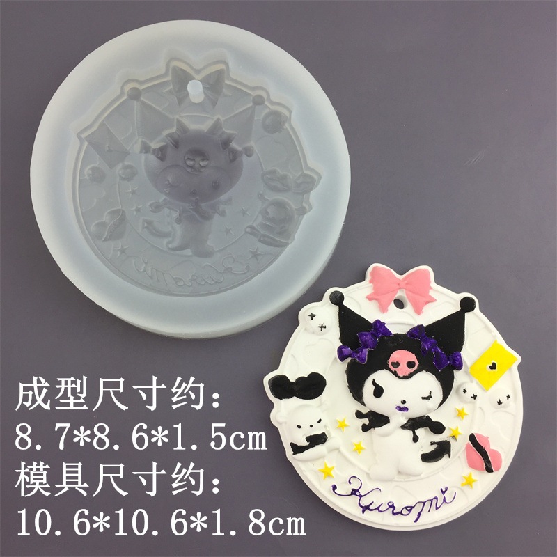 Hoạt Hình Khuôn Silicon Làm Mặt Dây Chuyền Thủ Công Hình Búp Bê Xinh Xắn