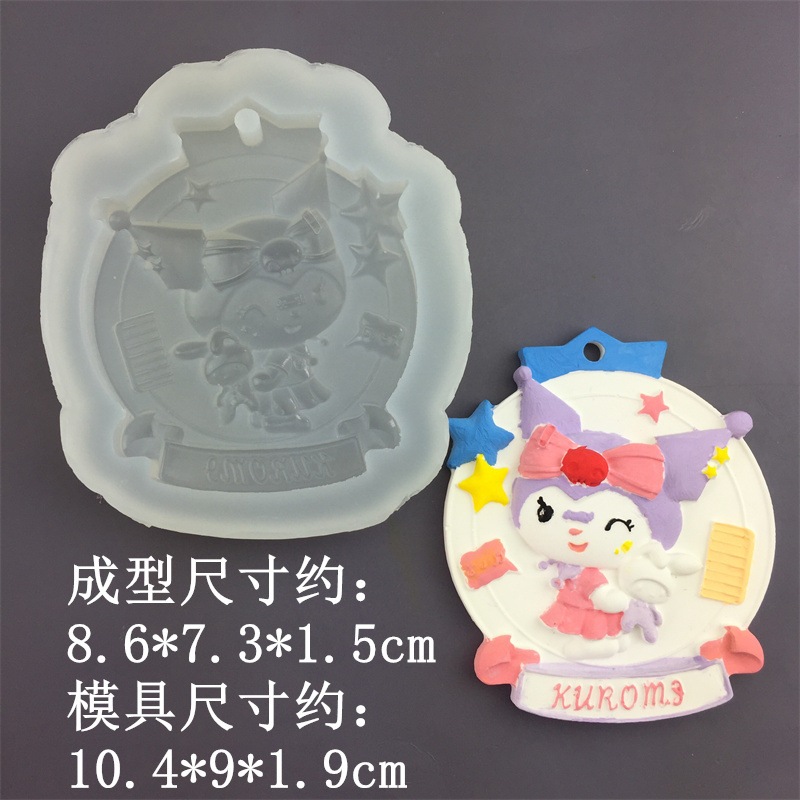 Hoạt Hình Khuôn Silicon Làm Mặt Dây Chuyền Thủ Công Hình Búp Bê Xinh Xắn