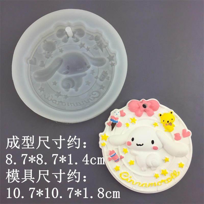 Hoạt Hình Khuôn Silicon Làm Mặt Dây Chuyền Thủ Công Hình Búp Bê Xinh Xắn