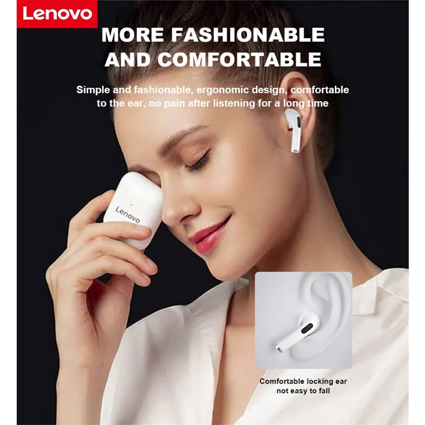 Lenovo Tai Nghe Nhét Tai bluetooth Không Dây qy3 tws Có Micro Hỗ Trợ Gọi video