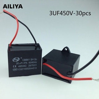 AILIYA Tụ Điện Quạt 1.5UF 1.8UF 2UF 2.5UF 3UF 4UF 5UF 6UF 7UF 8UF 10UF 450V CBB61 Chất Lượng Cao