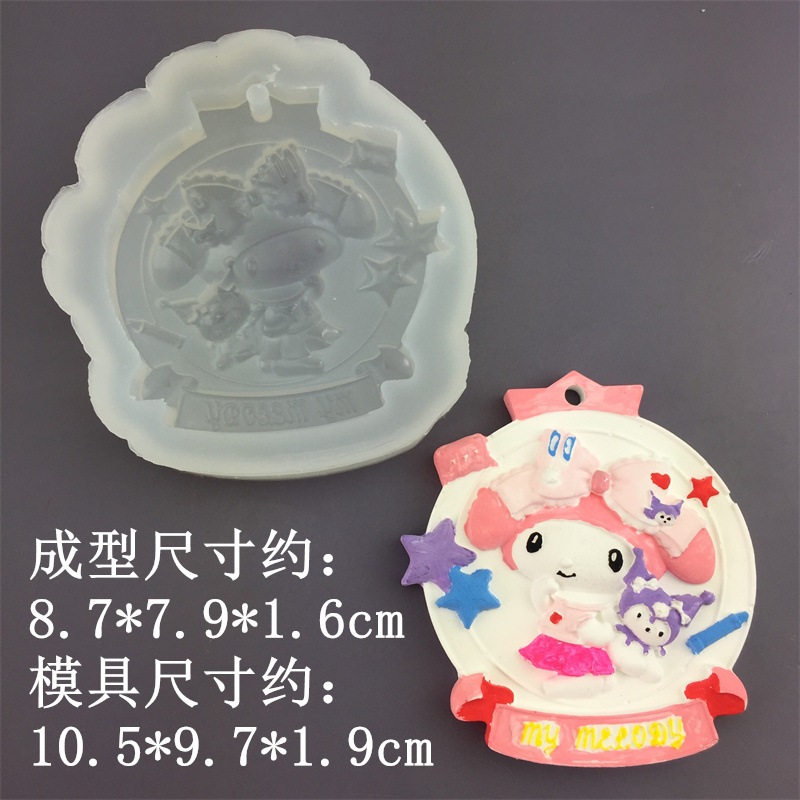 Hoạt Hình Khuôn Silicon Làm Mặt Dây Chuyền Thủ Công Hình Búp Bê Xinh Xắn