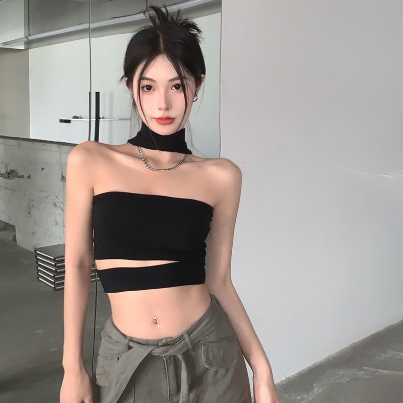 Áo Croptop Sát Nách Màu Trơn Dáng Ôm Gợi Cảm Thời Trang Cho Bạn Gái