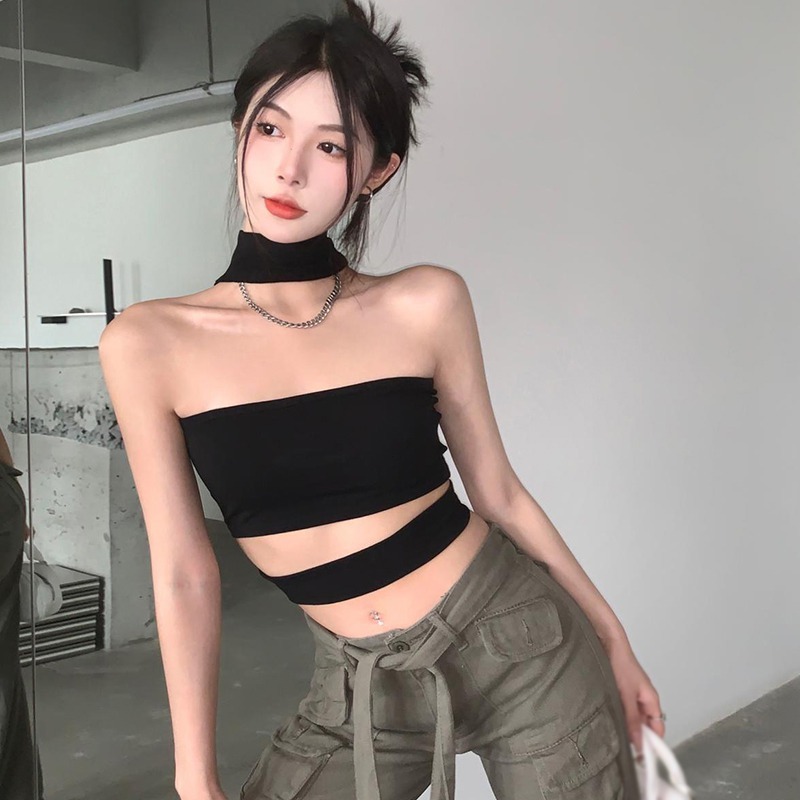 Áo Croptop Sát Nách Màu Trơn Dáng Ôm Gợi Cảm Thời Trang Cho Bạn Gái