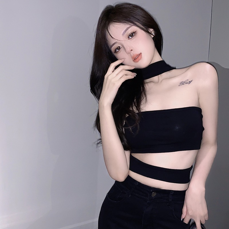 Áo Croptop Sát Nách Màu Trơn Dáng Ôm Gợi Cảm Thời Trang Cho Bạn Gái