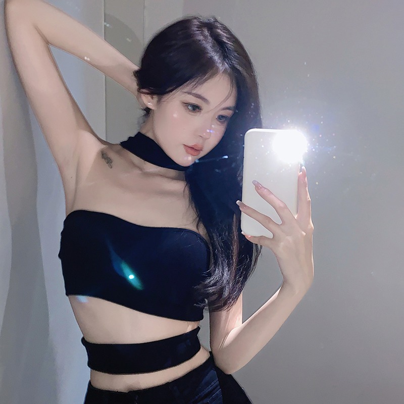 Áo Croptop Sát Nách Màu Trơn Dáng Ôm Gợi Cảm Thời Trang Cho Bạn Gái