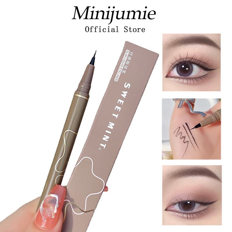 Minijumie Bút kẻ mắt nước Sweet mint  lâu trôi bền màu 0.005mm