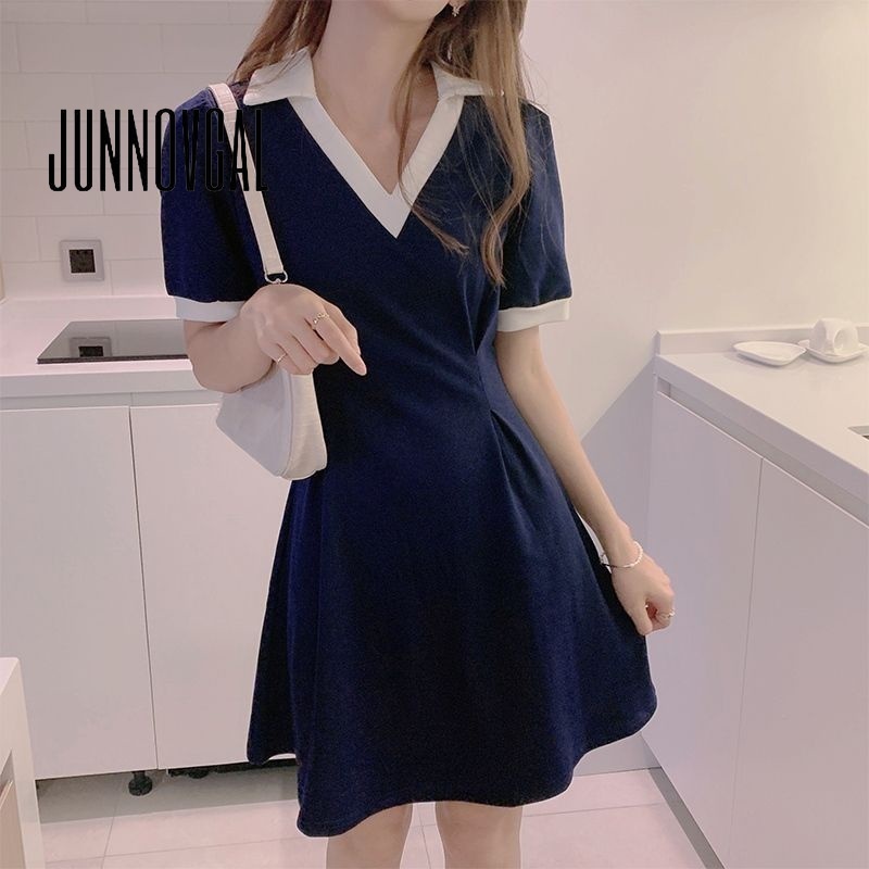 Đầm polo JUNNOVGAL ôm dáng thời trang 2023 cao cấp dành cho nữ