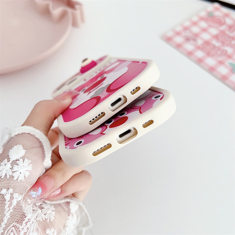 Ốp Điện Thoại Chống Thấm Nước Hình Gấu Dâu Tây Cho iphone 11 13 12 pro max14 pro 14 pro max 15 pro 15 pro max