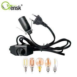  Dây Cáp Nguồn 1.8m Với Kẹp Kim Loại Dành Cho Bóng Đèn led edison e14 Phích Cắm eu 
