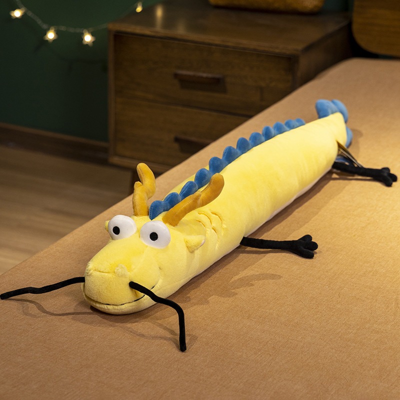 LAHOMIA 125cm Thú Gối Nhồi Bông Mềm Hình Rồng Hoàng Đạo Độc Đáo Dễ Thương