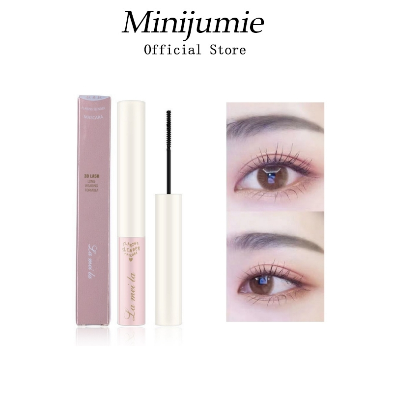 Minijumie Mascara lameila Sợi Mảnh Màu Hồng Thiết Kế Vỏ Sò Dễ Thương Ốp