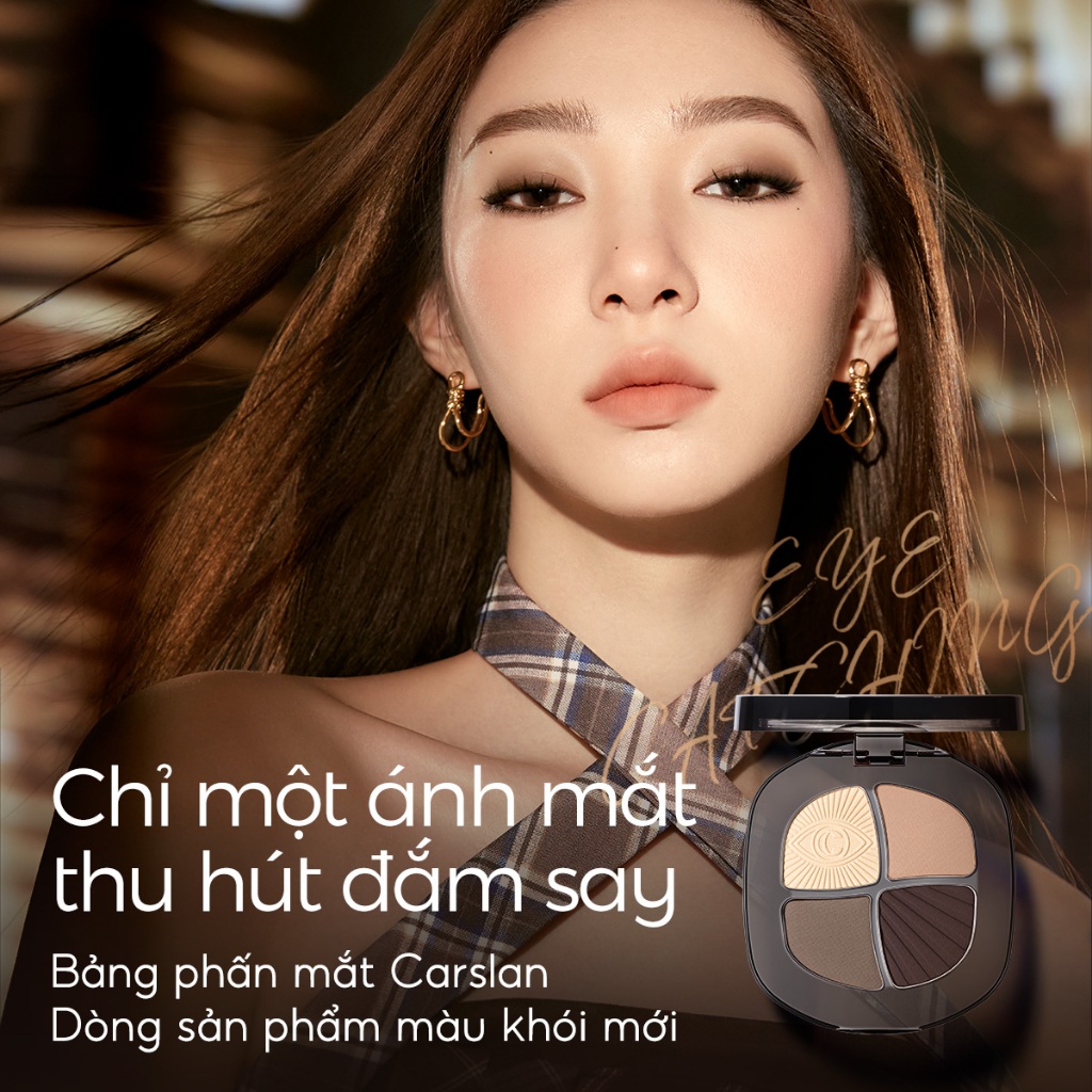 Phấn mắt CARSLAN 4 màu ánh nhũ trang điểm nhẹ nhàng cho nữ 5g
