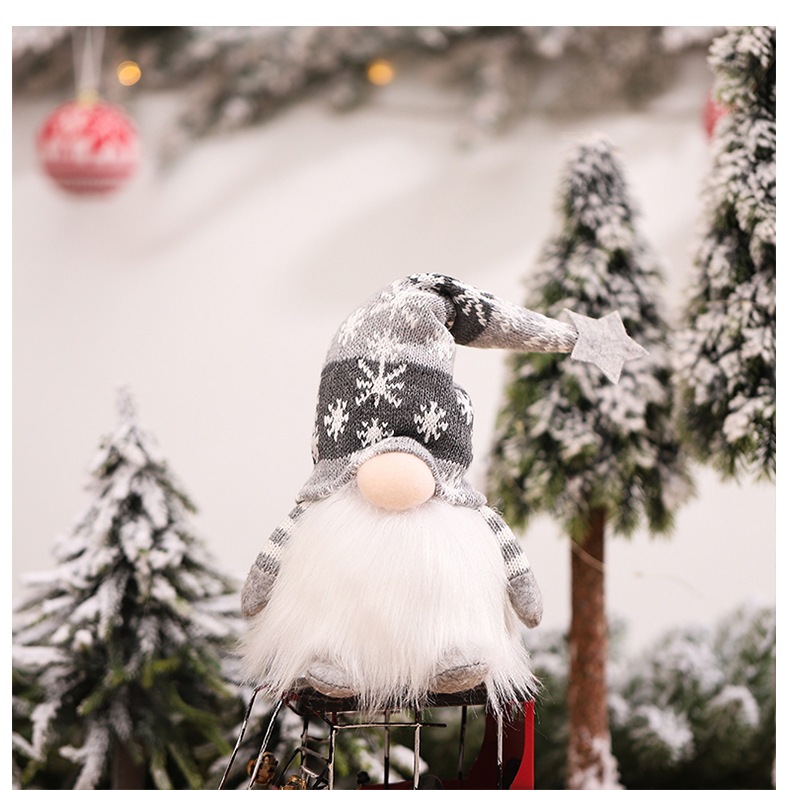 Búp Bê Hình Ông Già Noel Có Đèn Phát Sáng Trang Trí Giáng Sinh