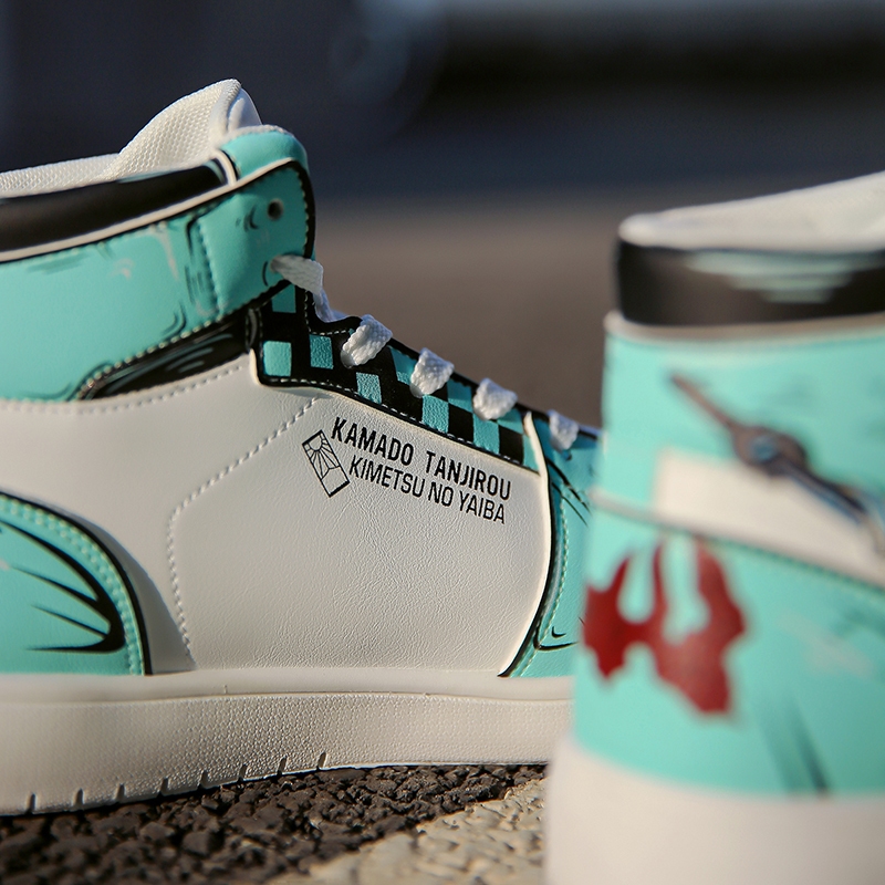 Thời Trang Giày sneaker Cổ Cao Thoáng Khí In Họa Tiết anime kamado tanjirou Cho Nam