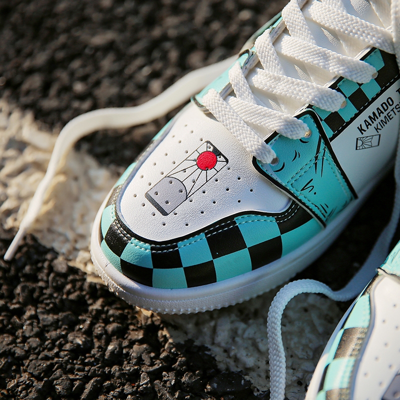 Thời Trang Giày sneaker Cổ Cao Thoáng Khí In Họa Tiết anime kamado tanjirou Cho Nam