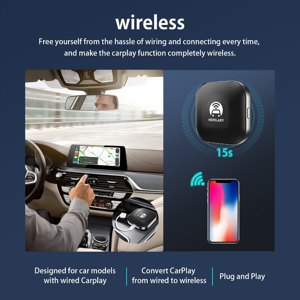 Bộ Điều Hợp Không Dây carplay carplay Không Dây Trên Điều Khiển Sóng carplay Cho iphone ios 10 +