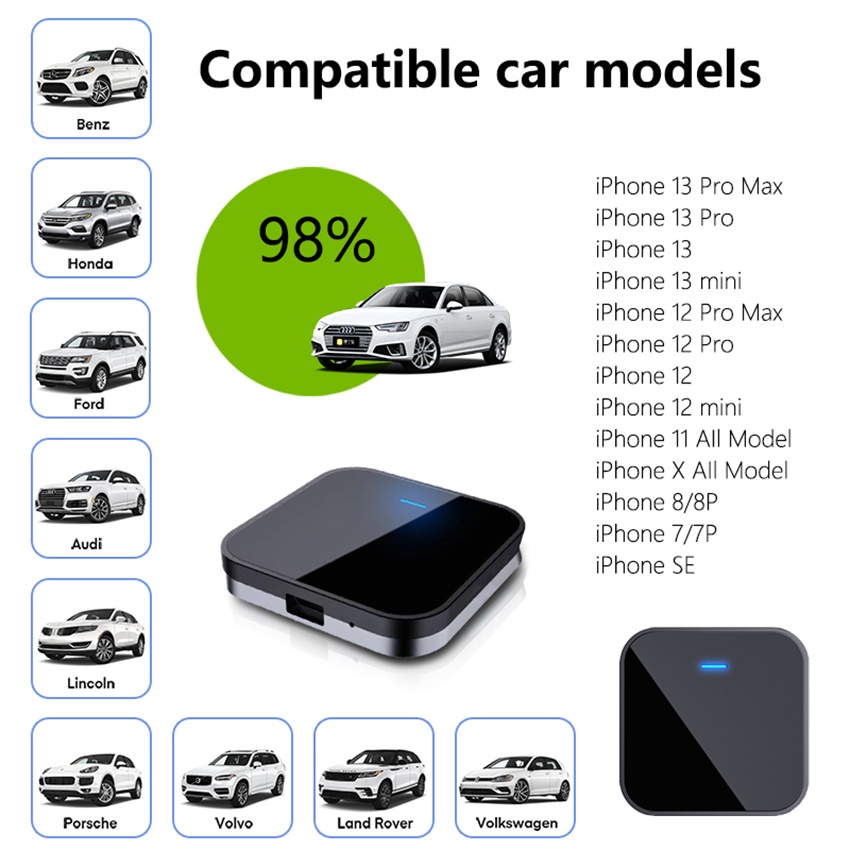Bộ Điều Hợp Không Dây carplay carplay Không Dây Trên Điều Khiển Sóng carplay Cho iphone ios 10 +