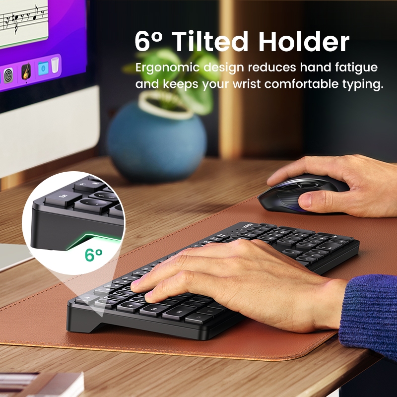 Ugreen Bàn Phím Không Dây 2.4g 2.4g 104 Phím Cho macbook pro ipad pro huawei matebook pc